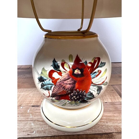 Lenox Winter Greetings Candle Lamp With Cardinal Design - Picture 2 of 7